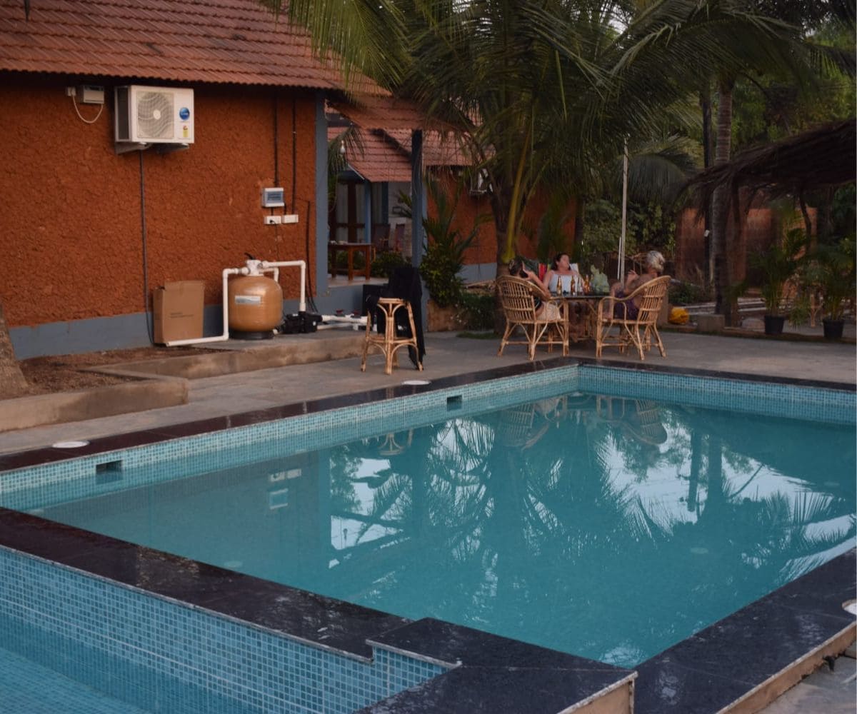 Spacious swimming fool Luxury Chalet at boutique resort in Canacona South Goa